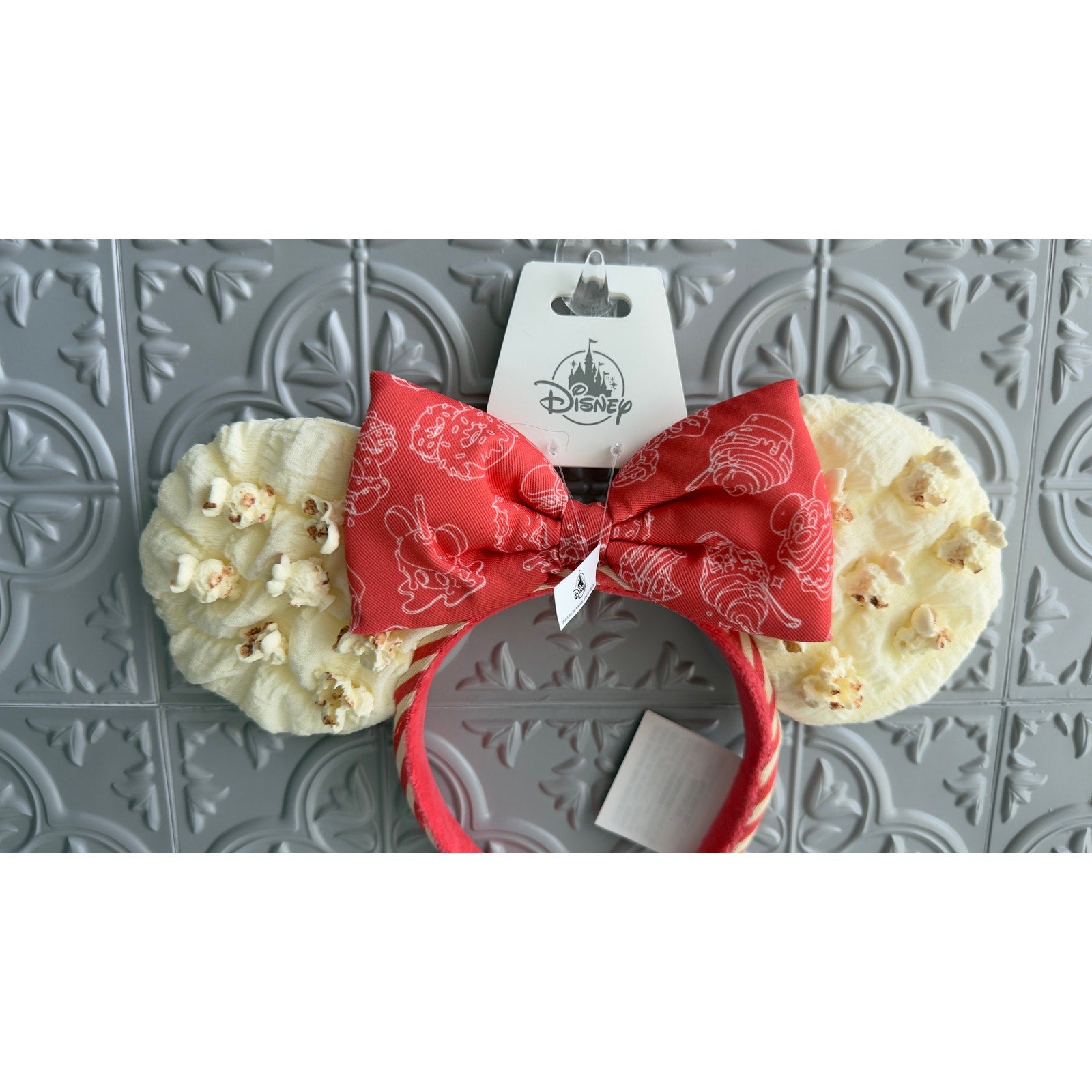 Disney Parks Popcorn Minnie Mouse Bow Ears Headband Snacks Collection NEW