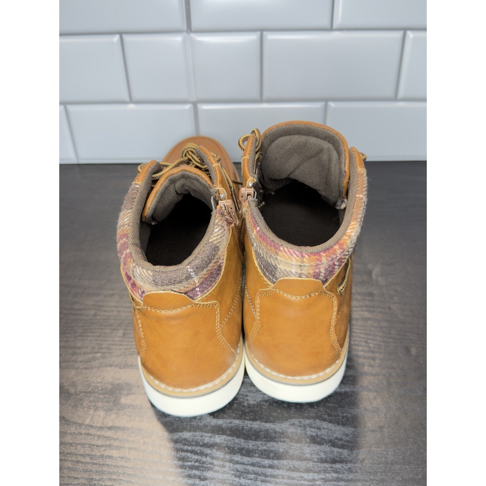 Lucky Brand Kenny Men’s Brown Leather Lace-Up Boots - Size 11.5
