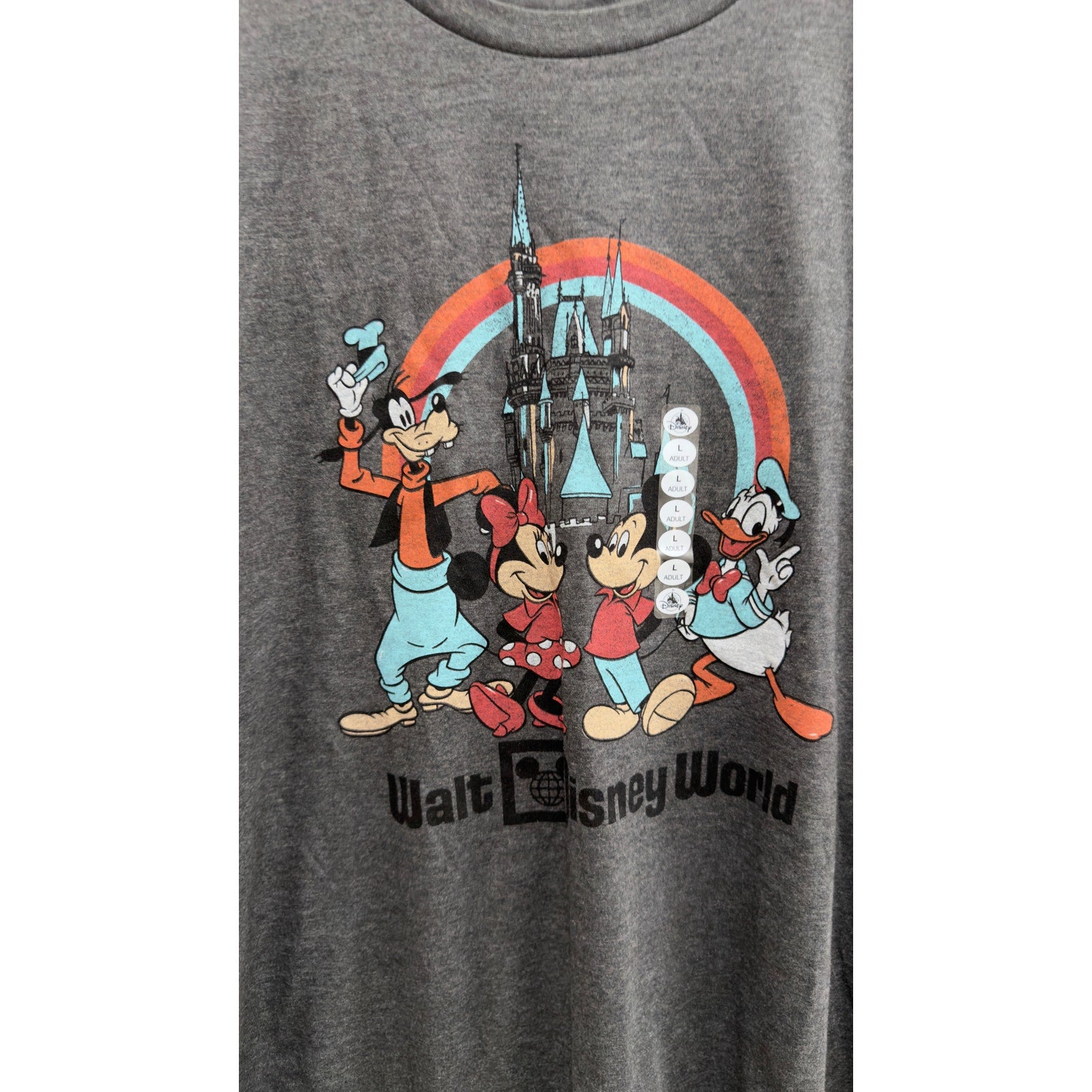 Disney Parks Walt Disney World Retro Mickey & Friends T-Shirt Large NWT