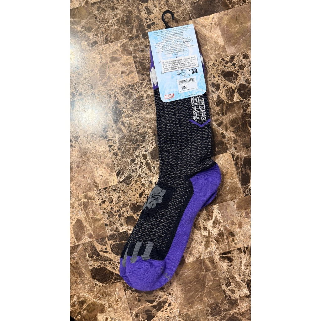 Disney Parks Marvel Black Panther Pair of Adult Socks One Size NWT
