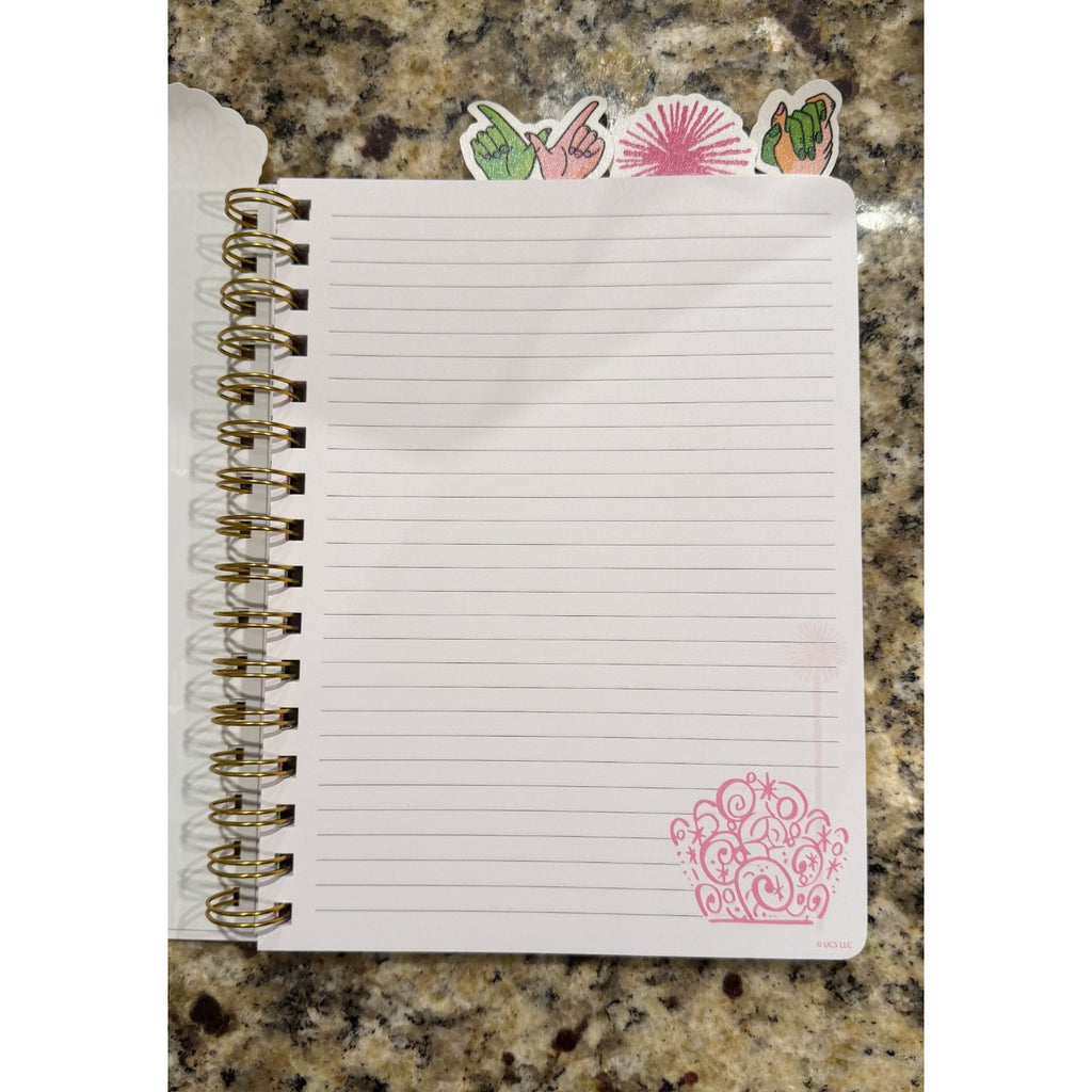 NEW Wicked Musical Glinda Pink Tabbed Journal Diary Notebook