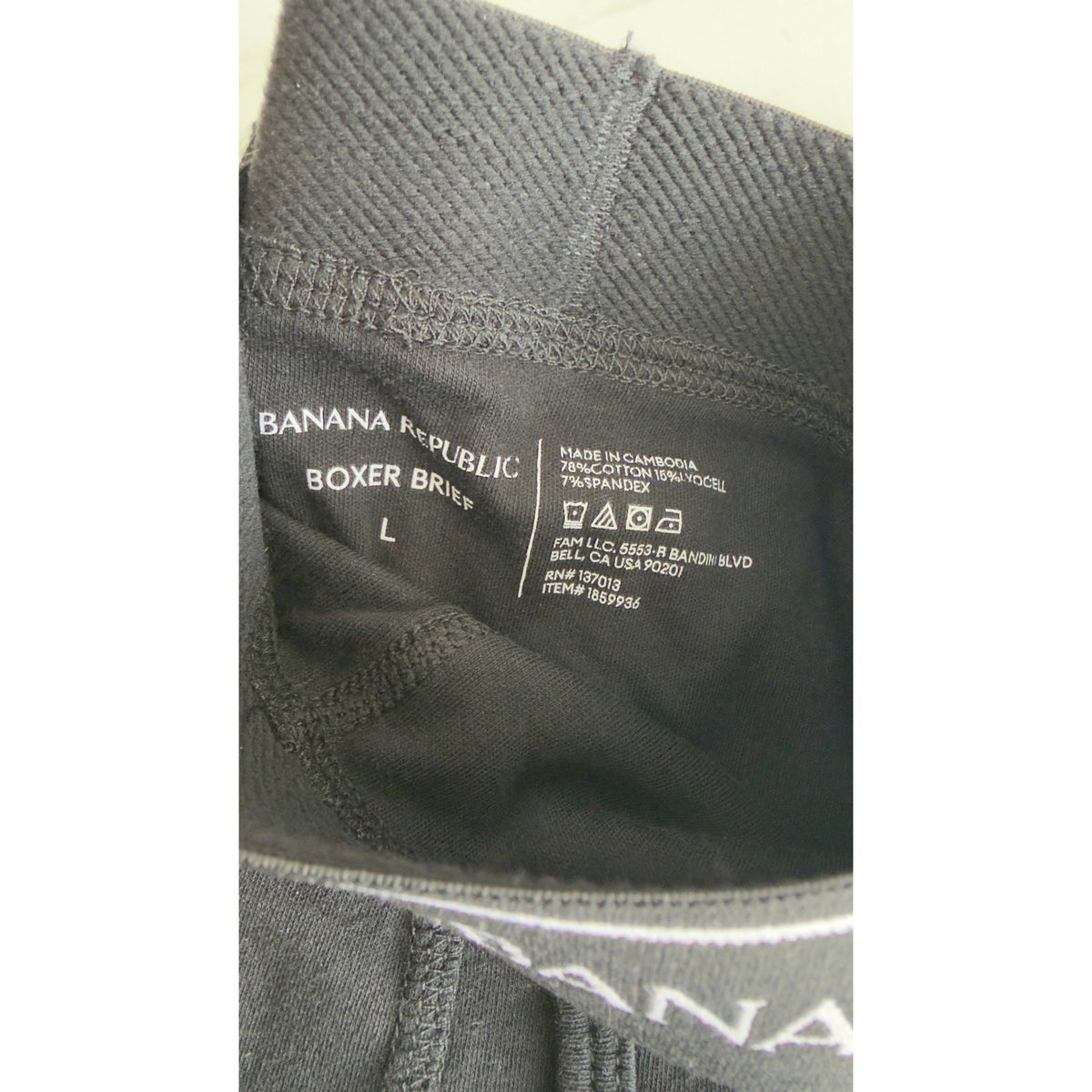 Banana Republic Mens 5 Inseam Boxer Briefs 3 Pack Black Stretch Size Large NWOT