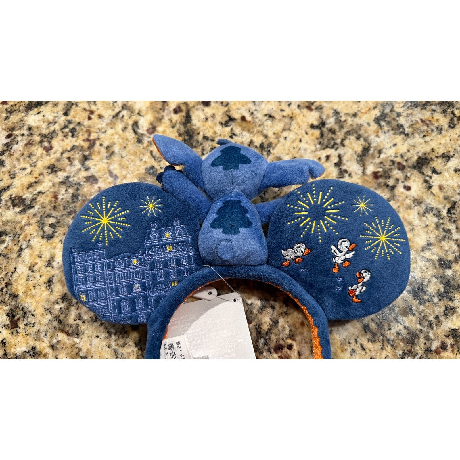 NEW Disney Parks Disneyland Paris Stitch Plush Minnie Ears Headband