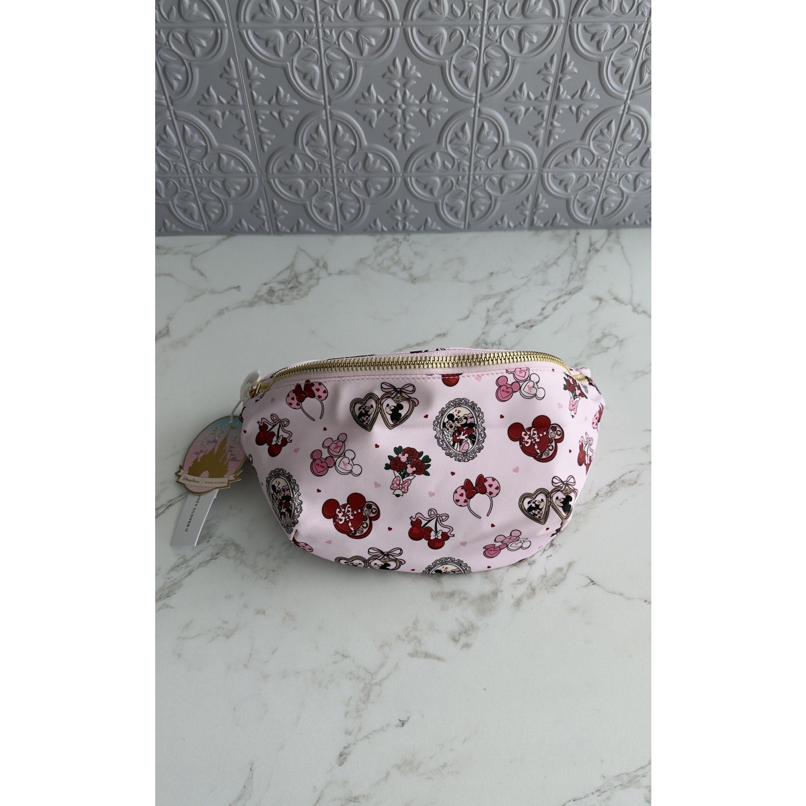Disney Parks Stoney Clover Lane Mickey Minnie Valentine’s Day Belt Bag NEW