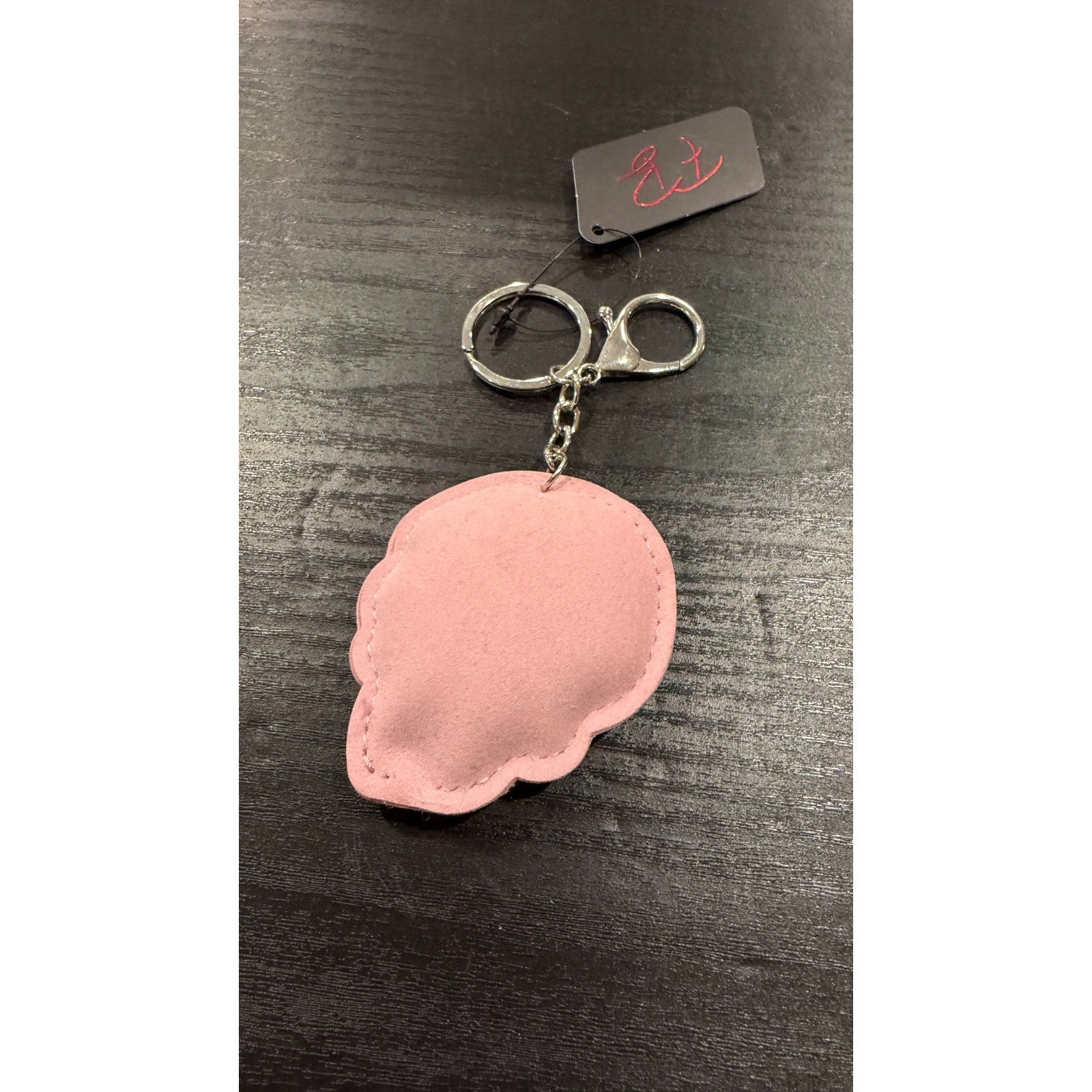Pink Bling Skull Keychain / Sugar Skull Bag Charm