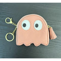 NEW Cute Cartoon Ghost Coin Purse Card Holder Big Eyes Leather Zipper