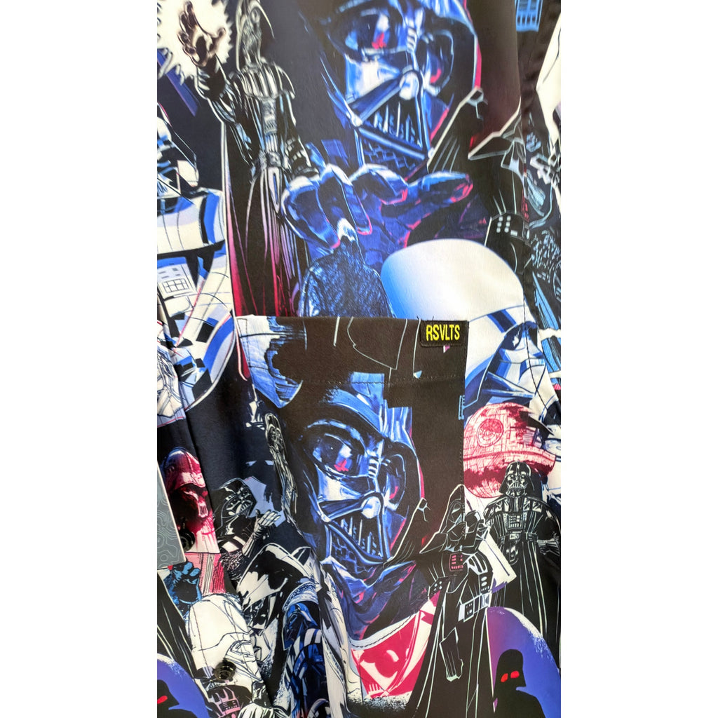 NWT Star Wars RSVLTS "Darth Vader" KUNUFLEX Short Sleeve Shirt - Medium