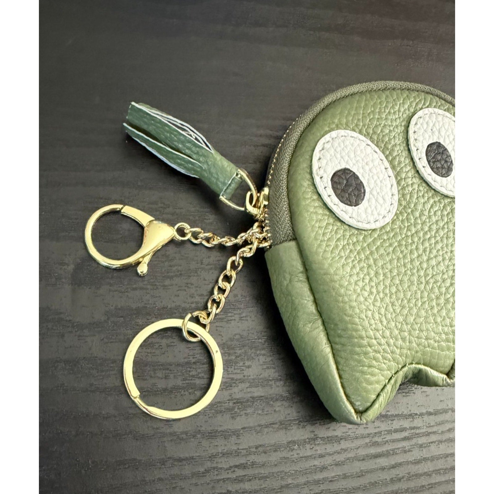 NEW Cute Cartoon Ghost Coin Purse Card Holder Big Eyes Leather Zipper