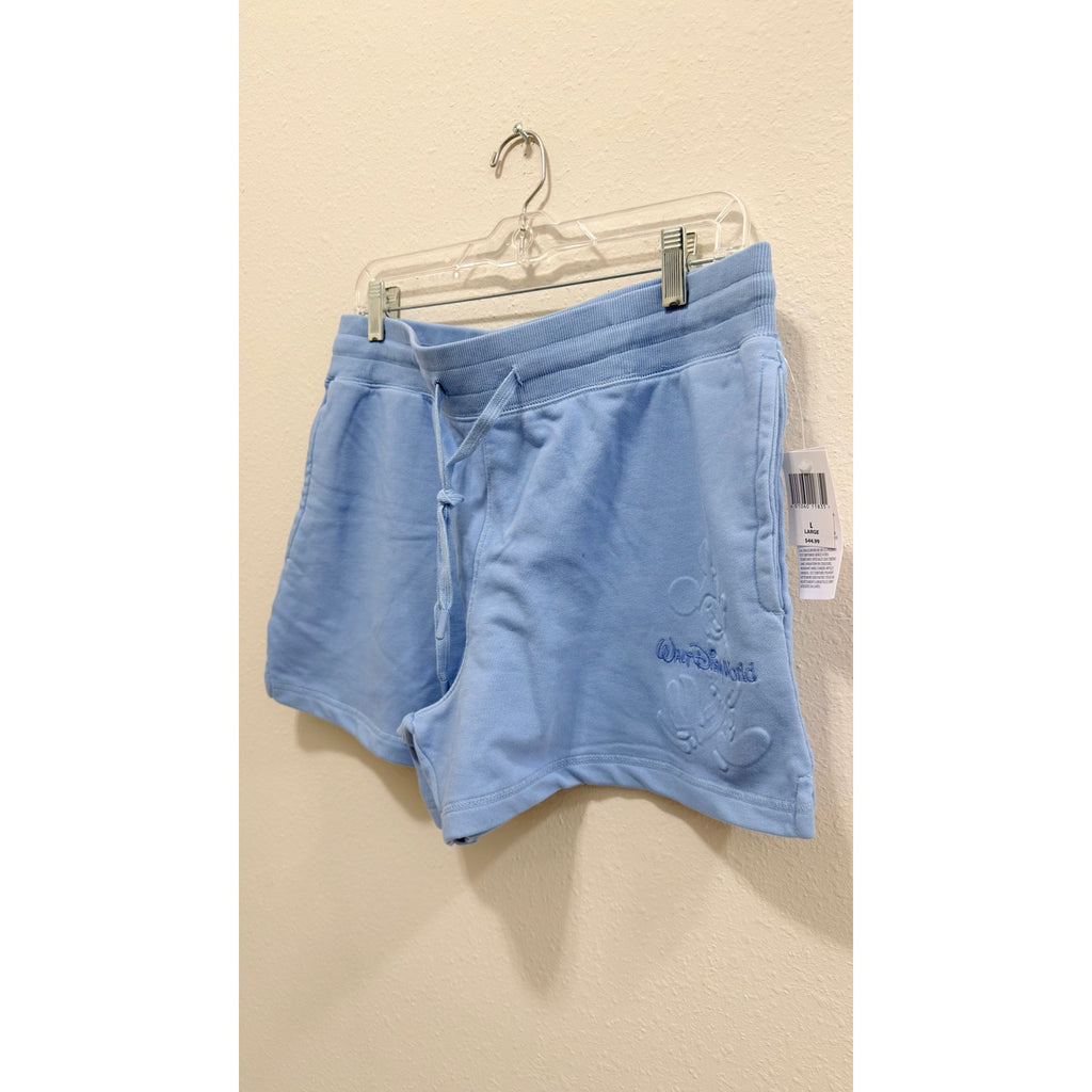Disney Parks Walt Disney World Mickey Mouse Embossed Lounge Shorts Large NWT