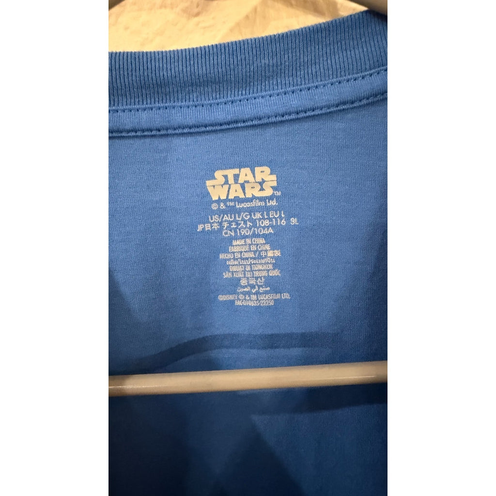 Disney Parks Star Wars Darth Vader T-Shirt L Large Blue Black Men's