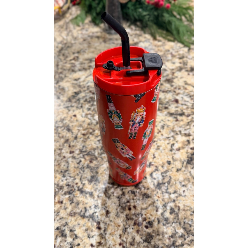 NWT Simply Belle "Holiday Nutcracker" Stainless Steel Tumbler — 40 oz