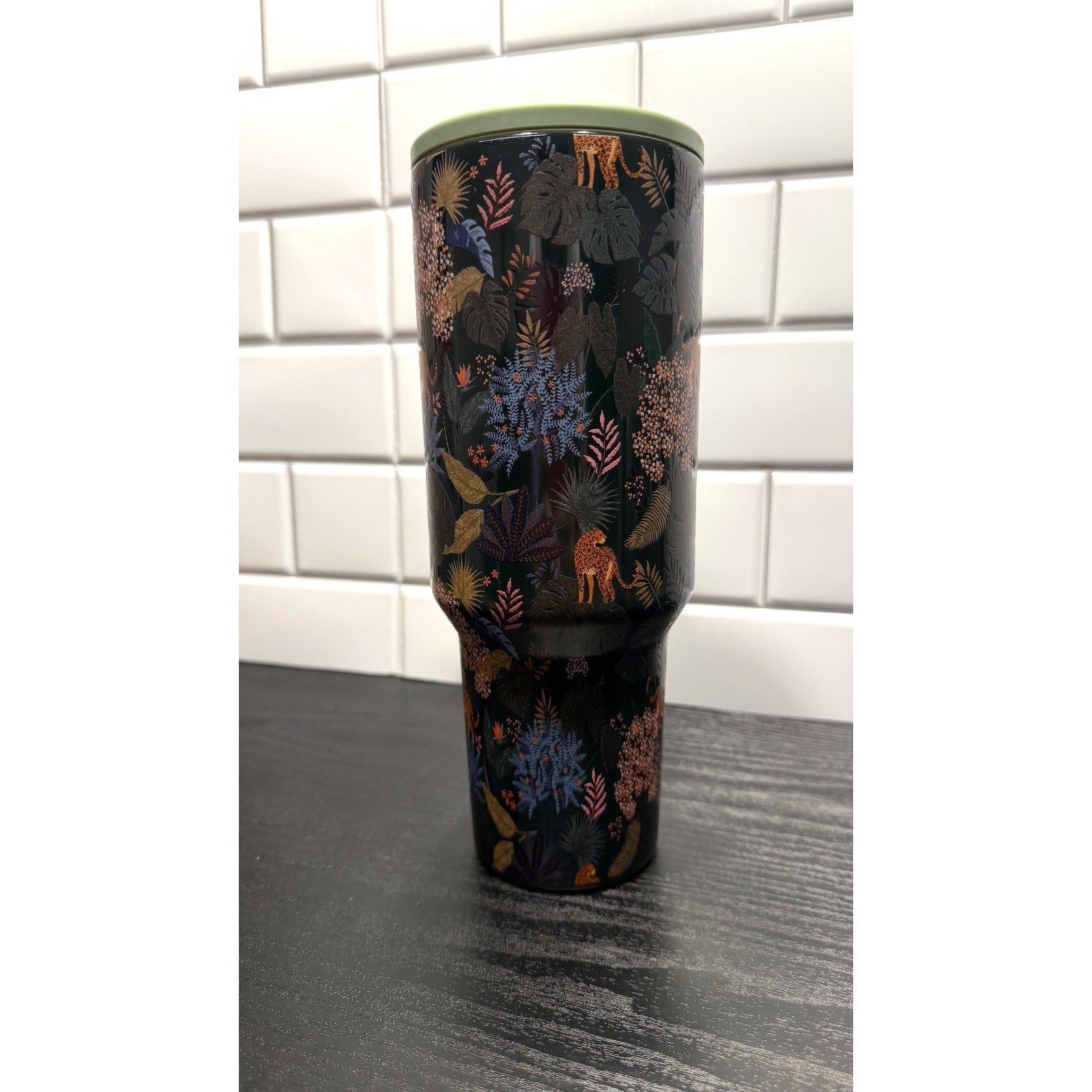 Kirklands Tiger Print 40 oz Tumbler NEW