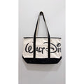 Disney Walt Disney World Logo Parks After Dark Canvas Tote Bag Black White NWT