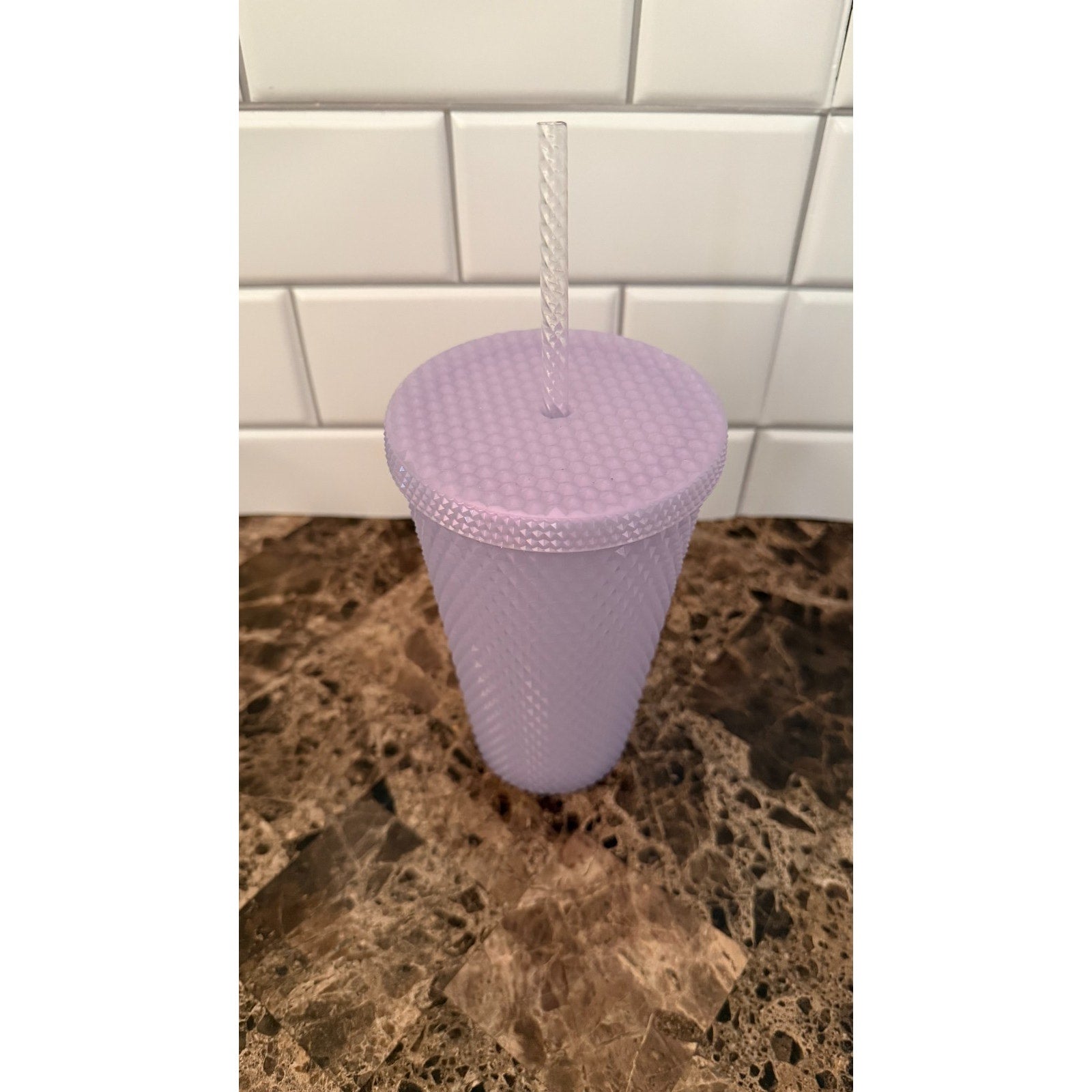 Starbucks Holiday 2021 Icy Lilac Studded Cold Cup Tumbler 16 oz