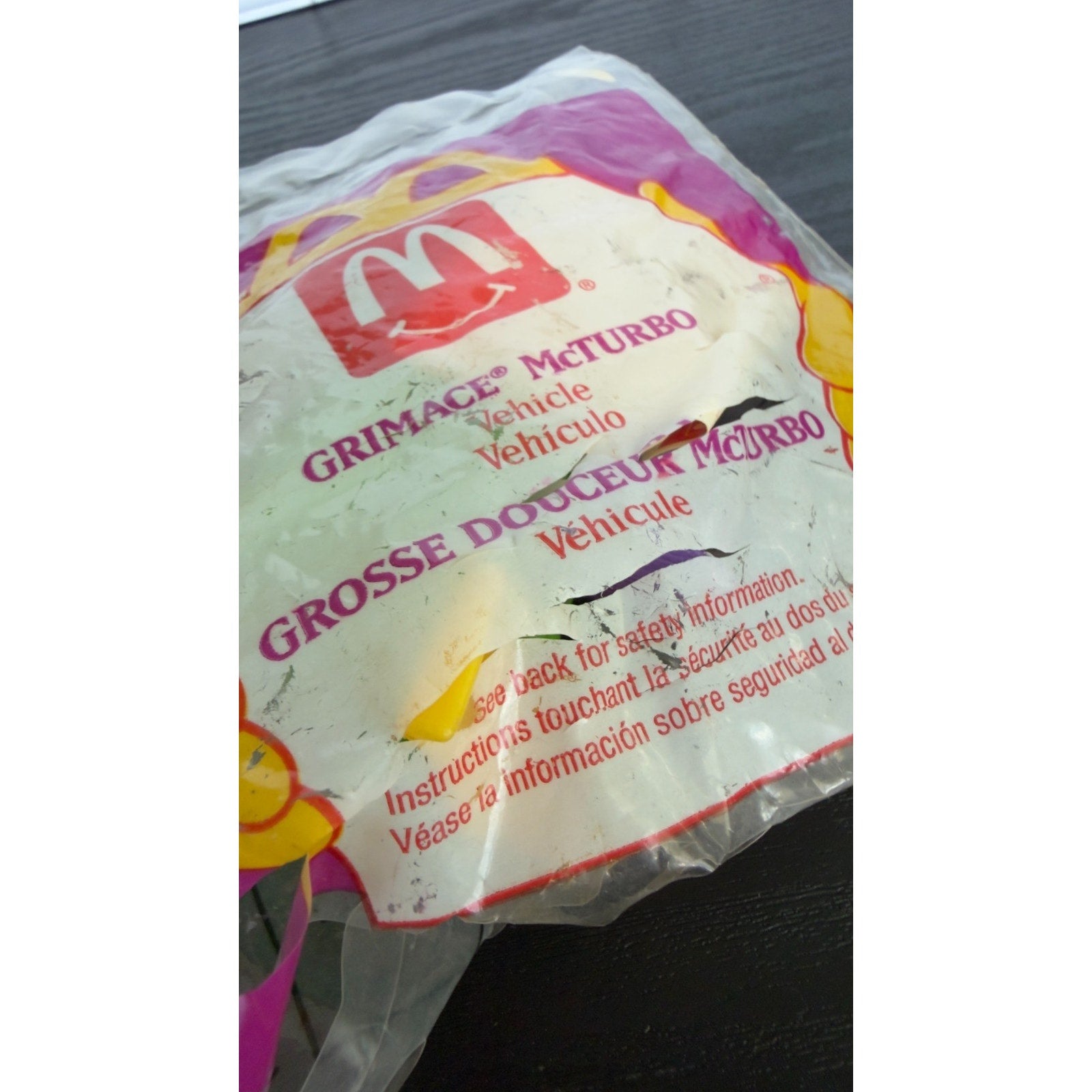 Vintage 1995 McDonald's Happy Meal Toy - Grimace McTurbo Vehicle