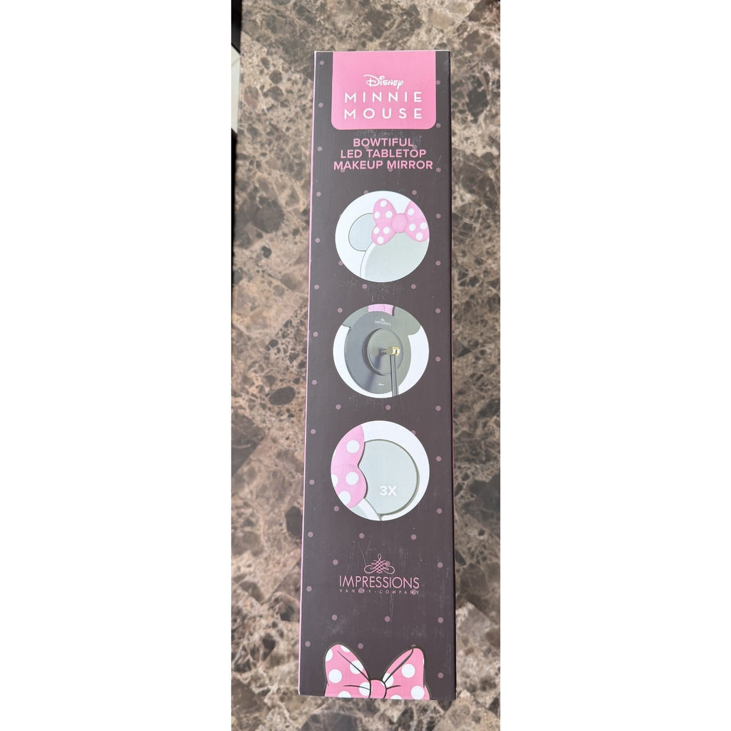 NIB Minnie Mouse Silhouette with Decorative Pink Polka Dot Bow