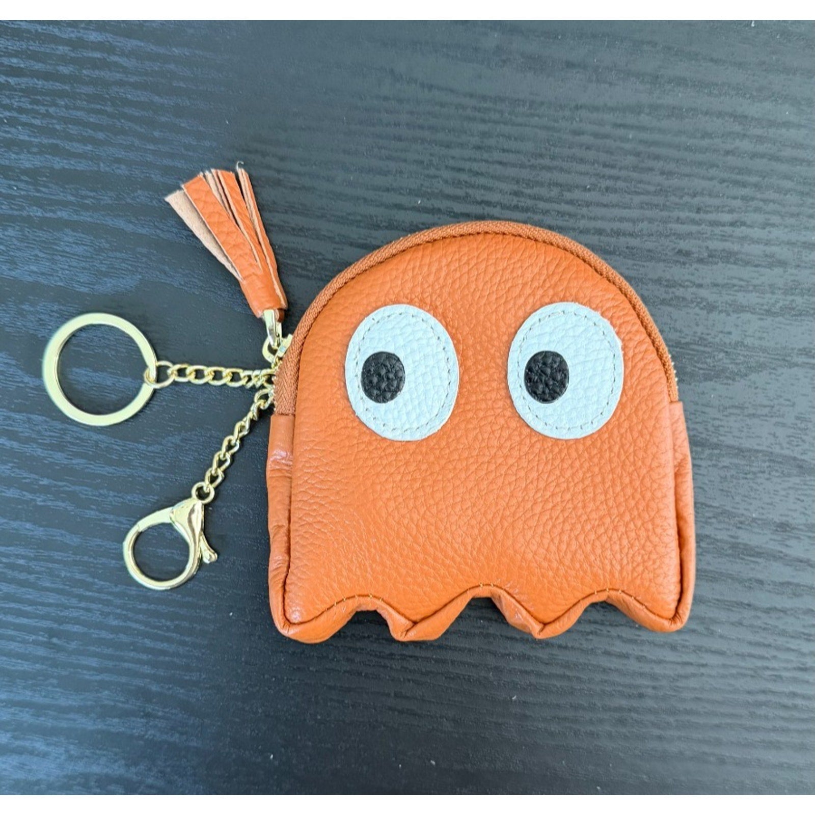 NEW Cute Cartoon Ghost Coin Purse Card Holder Big Eyes Leather Zipper