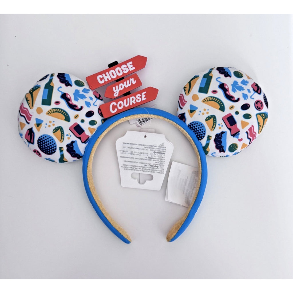Disney Parks 2023 Epcot Food & Wine Festival Choose Your Course Mickey Ears NWT