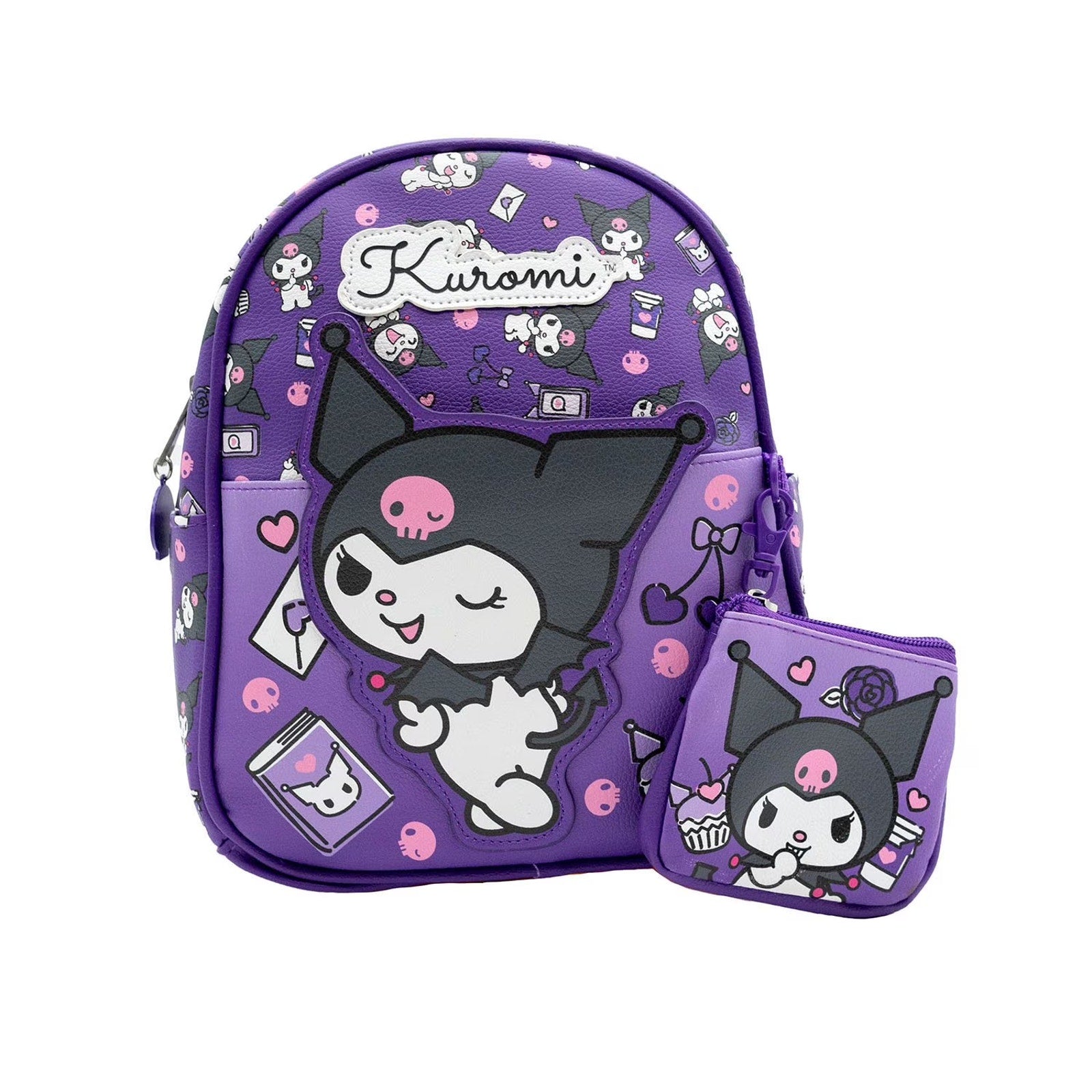 NEW Kuromi 10.5" Mini Backpack with Coin Purse