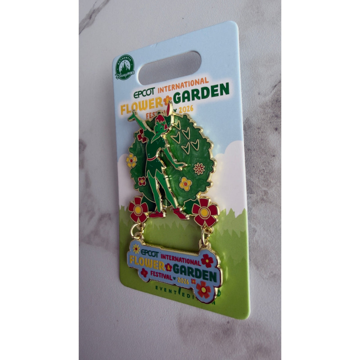 Disney Parks 2026 EPCOT Flower & Garden Festival Peter Pan Pin NEW