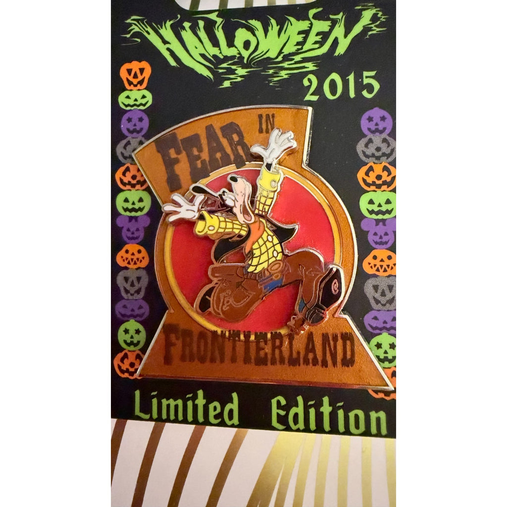 Disney Parks Halloween 2015 Goofy Cowboy Frontierland Pin - 1 of 4 in Series