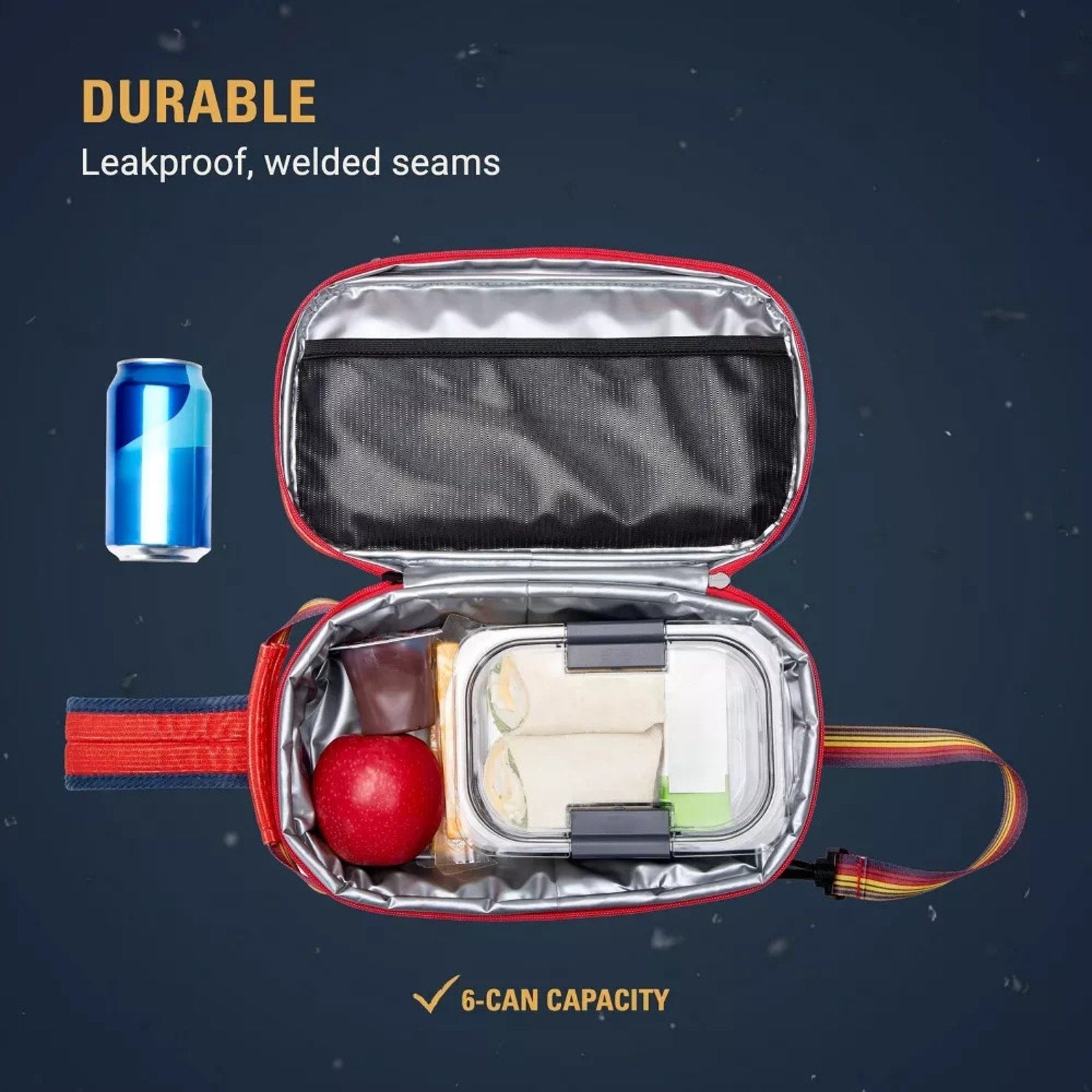 NEW Coleman x Stranger Things 6-Can Convertible Cooler Sling - Red Fade