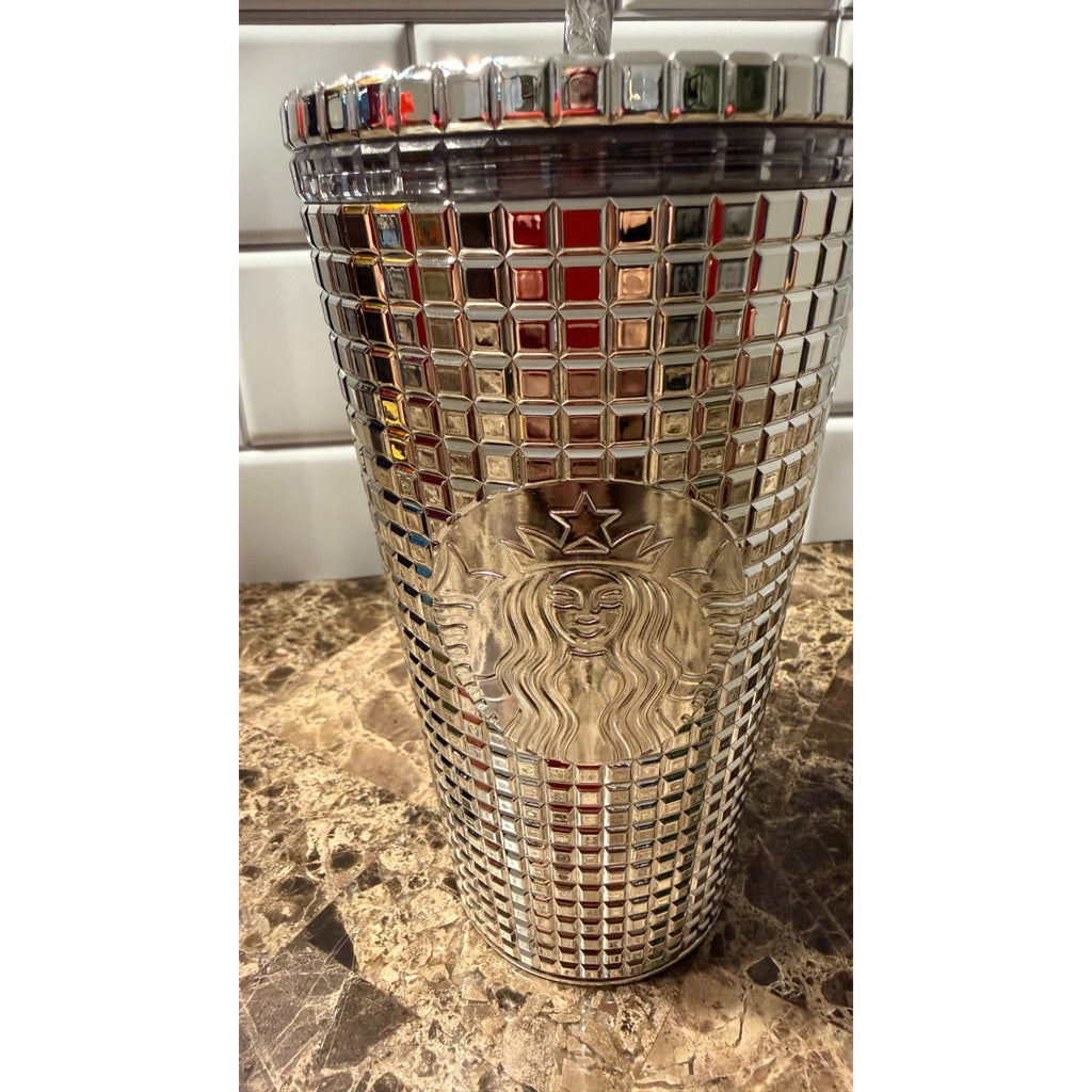 Starbucks Holiday 2023 Silver Studded 16oz Bling Tumbler - NEW