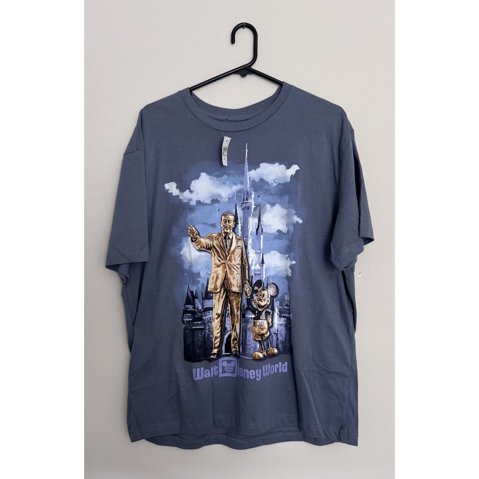 Walt Disney World Partners Statue Mickey Mouse & Walt Disney Shirt (NWT) - Large