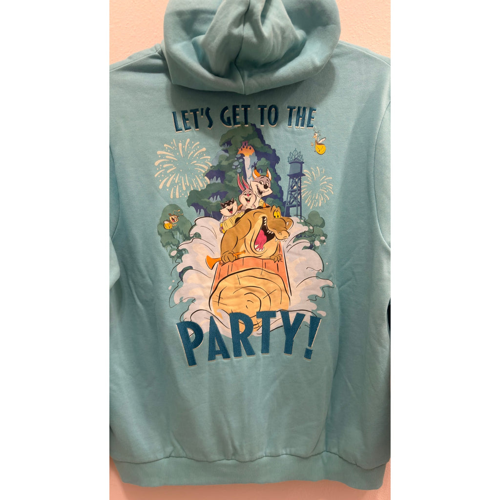 Disney Parks Tiana's Bayou Adventure Blue Zip Up Hoodie Adult Large NWT