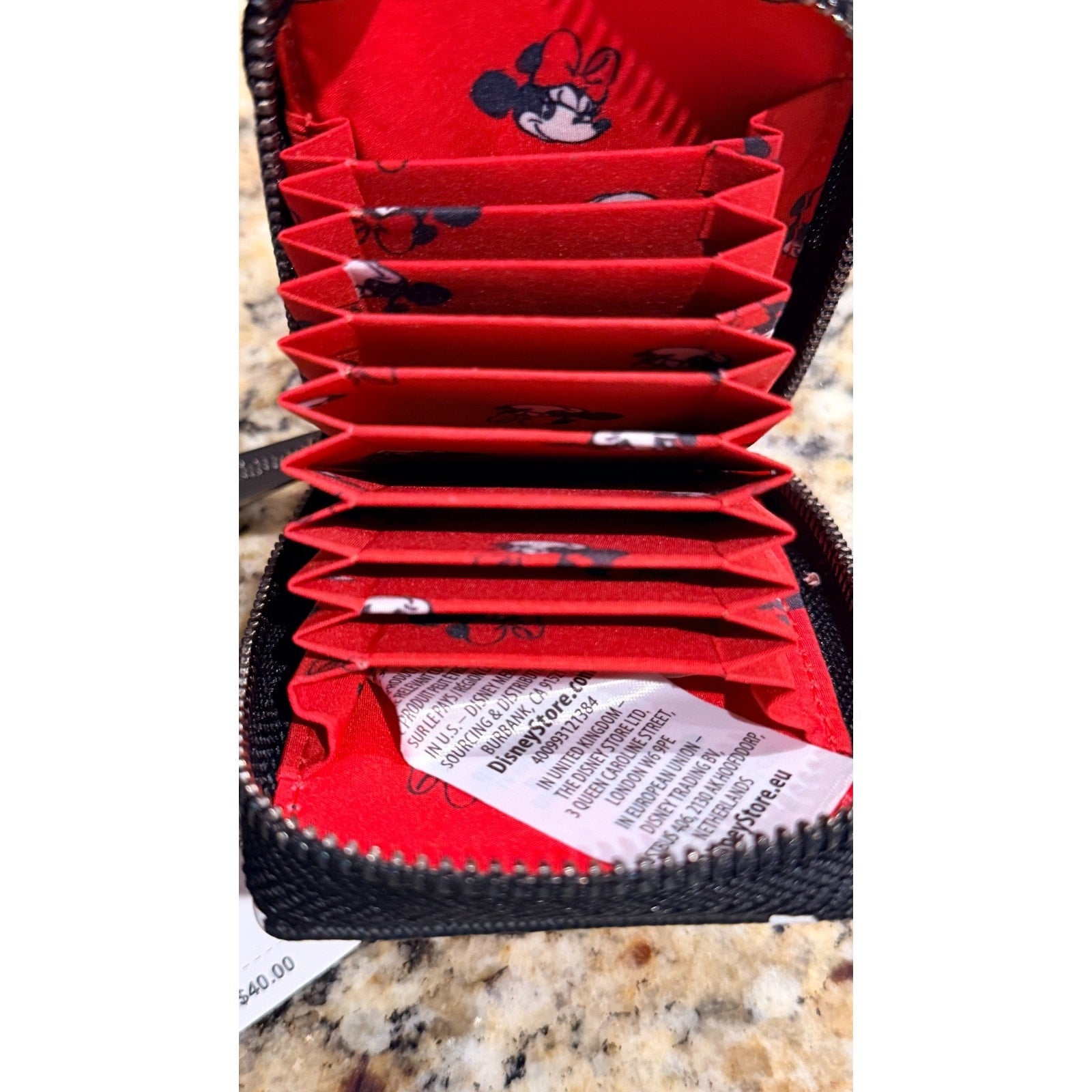 Disney Parks Loungefly Minnie Mouse Accordion Card Holder Wallet NEW