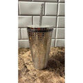 Starbucks Holiday 2023 Silver Studded 16oz Bling Tumbler - NEW