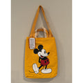 Disney Parks Standing Mickey Mouse Yellow Canvas Tote Bag NEW