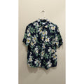 Old Navy Men’s Floral Short Sleeve Button Down Shirt Built-In Flex Navy Large