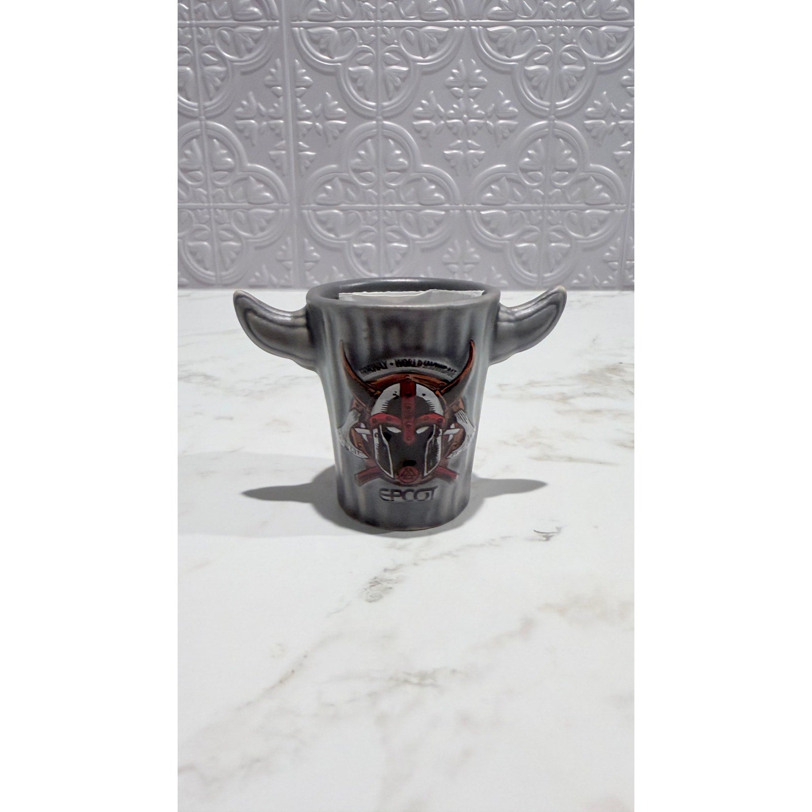 Disney Parks Epcot World Showcase Norway Viking Shot Glass Toothpick Holder NEW