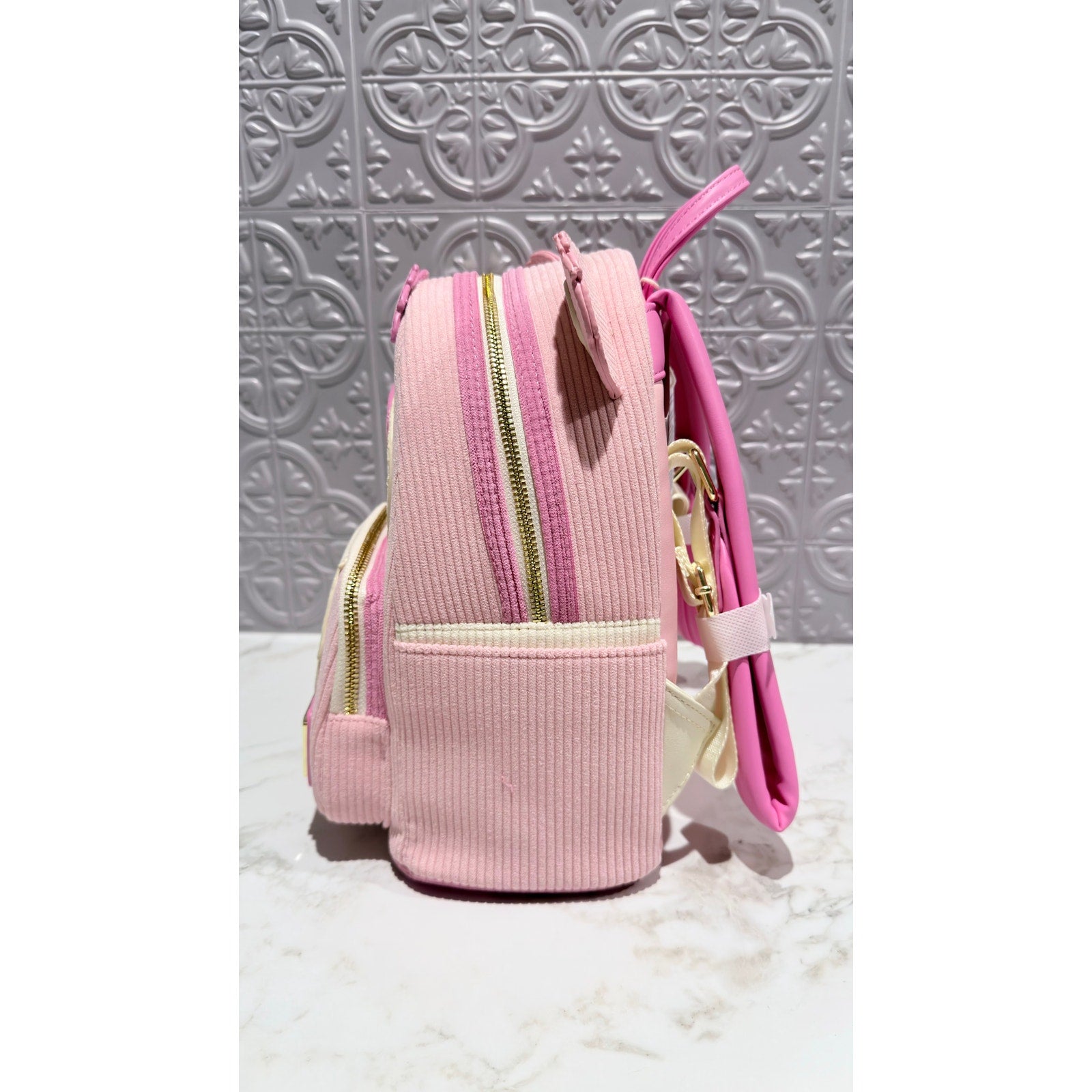 Disney Parks x Loungefly "Toy Story" Pastel Corduroy Lotso Mini Backpack NEW