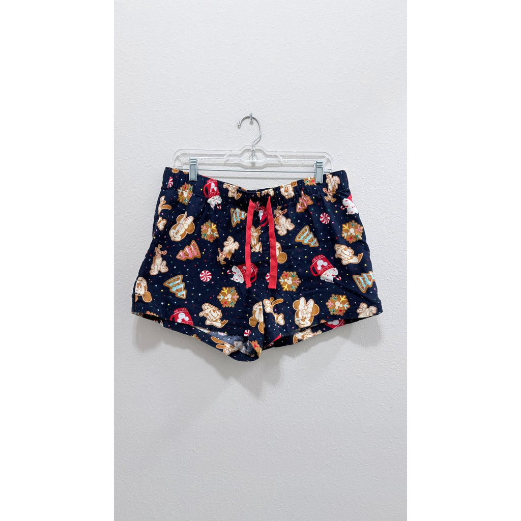 Old Navy x Disney Holiday Cookies Flannel Boxer Shorts – Women's Large NWT