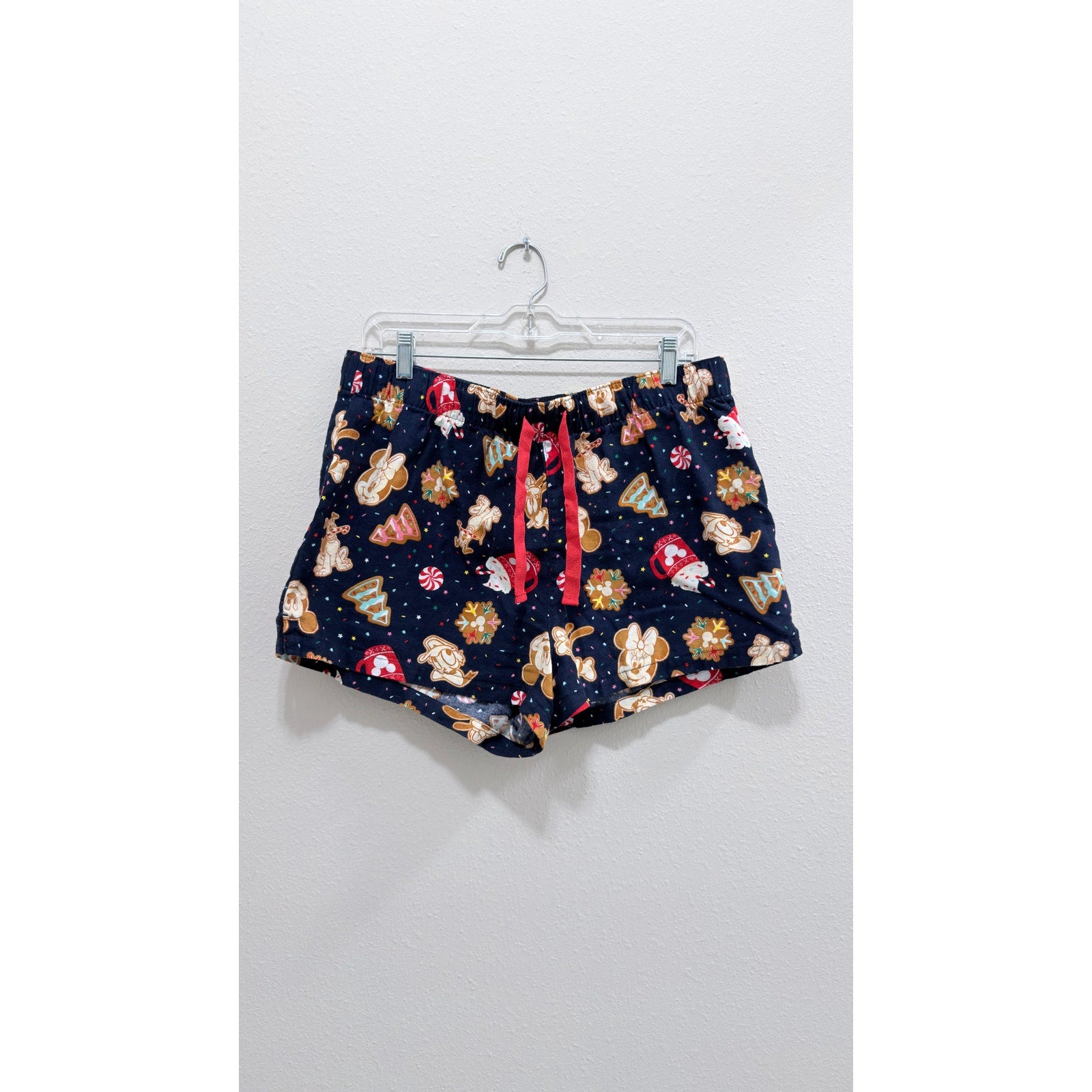 Old Navy x Disney Holiday Cookies Flannel Boxer Shorts – Women's Large NWT