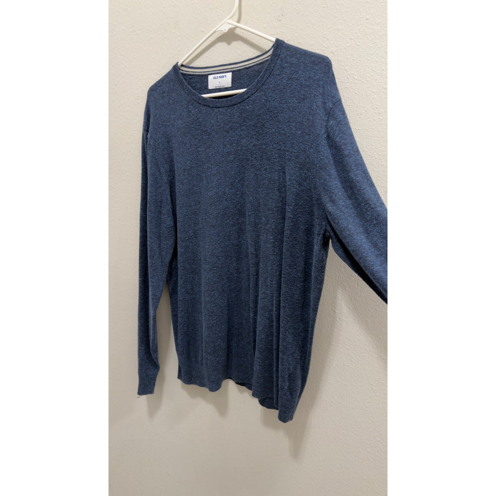 Old Navy Men's Crewneck Pullover Sweater Heathered Blue Size XL
