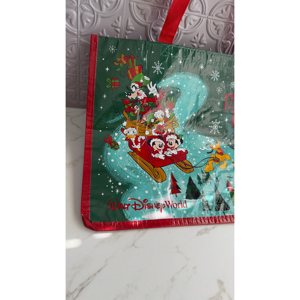 Disney Parks Christmas Holiday Reusable Shopping Tote Bag Most Magical Place NWT