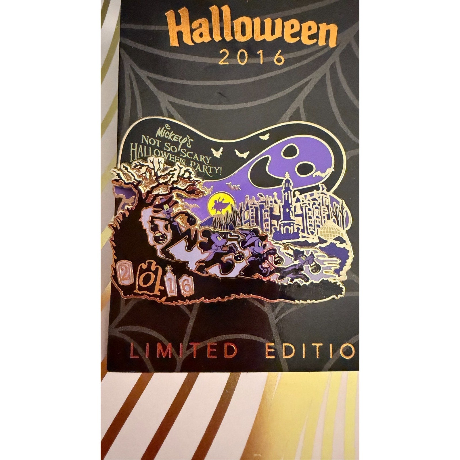 Disney 2016 Mickey’s Not-So-Scary Halloween Party GHOST LOGO Pin MNSSHP NEW
