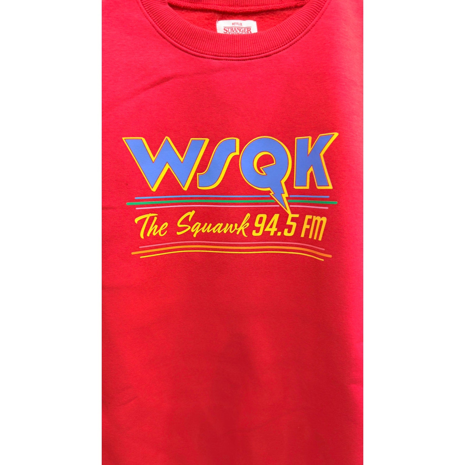NWT Netflix Stranger Things x Primark WSQK Radio Crewneck - Size M