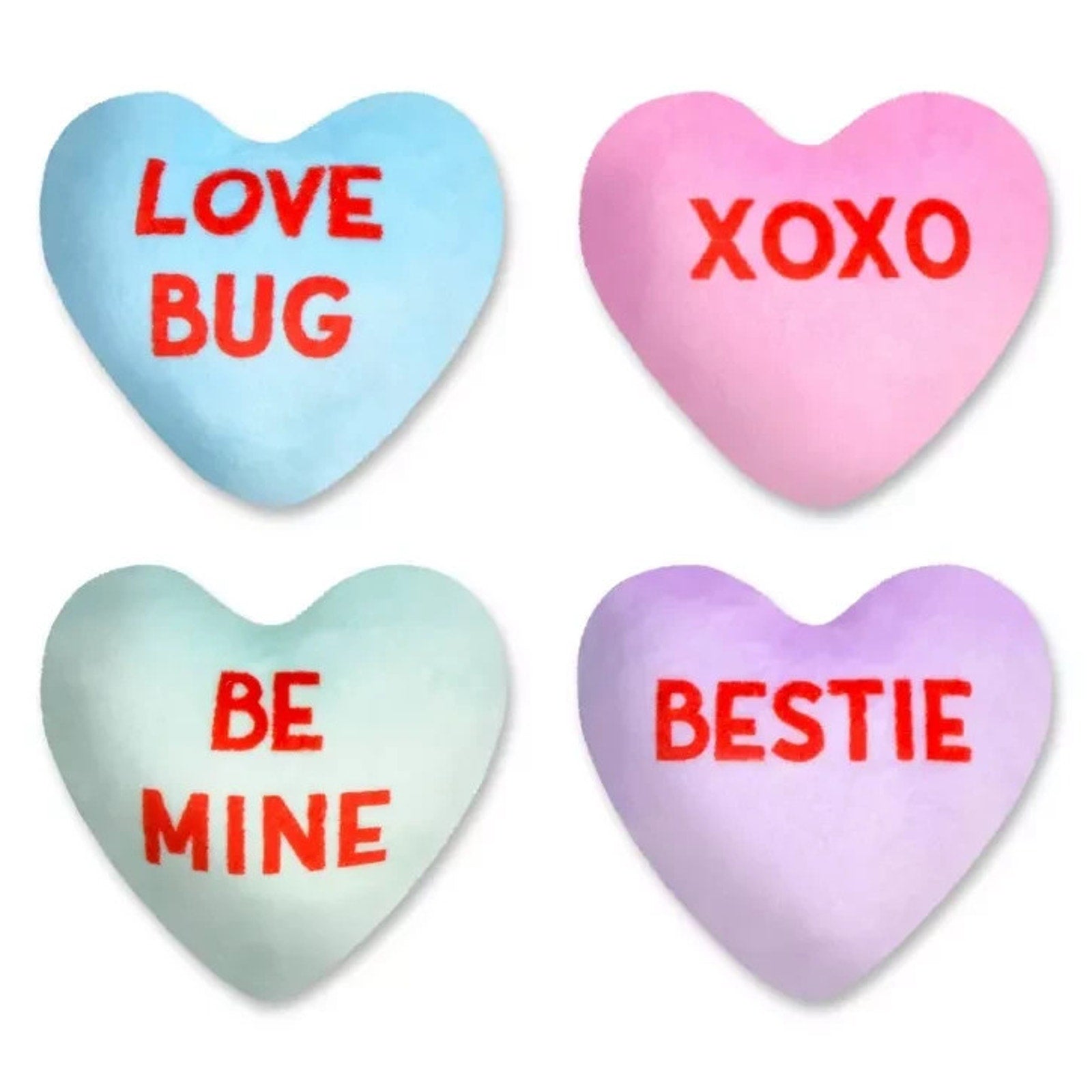 NEW Iscream "Sweethearts" Candy Bag Plush Pillow Set
