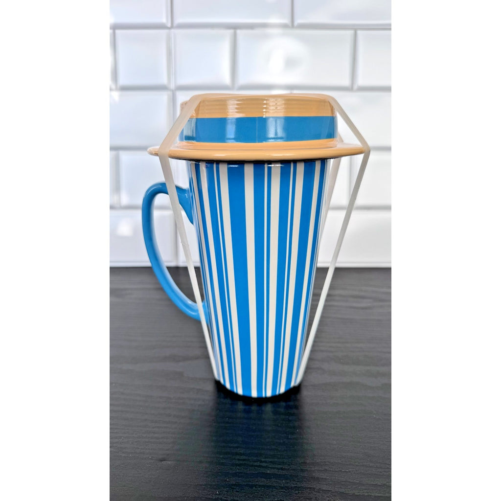 Disney Parks The Dapper Dans 18OZ Ceramic Coffee Mug W/Lid Blue White NEW