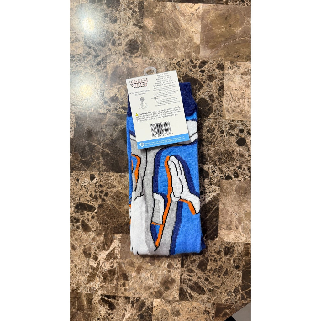 Looney Tunes Bugs Bunny Novelty Crew Socks 1 Pair Size 9-13 NWT