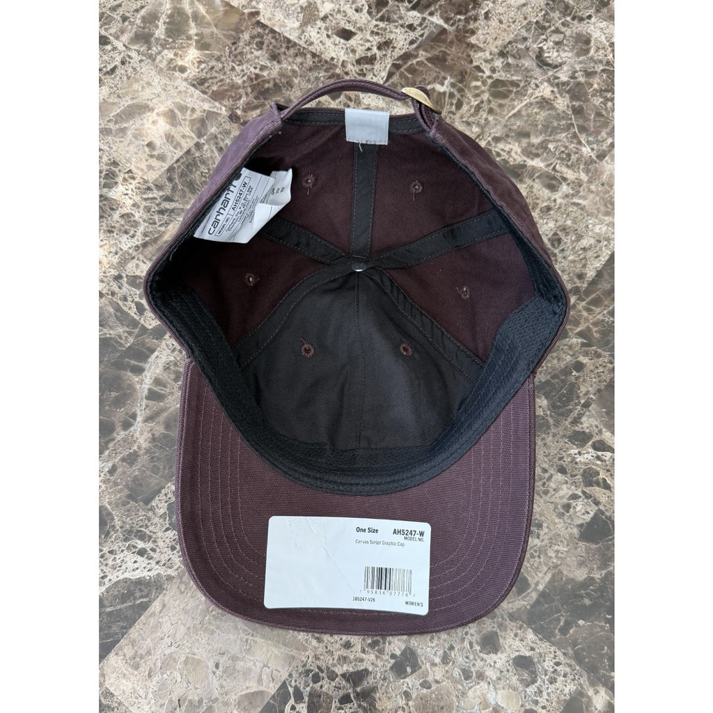 NWT Carhartt Adult Unisex Canvas Script Graphic Cap - Blackberry