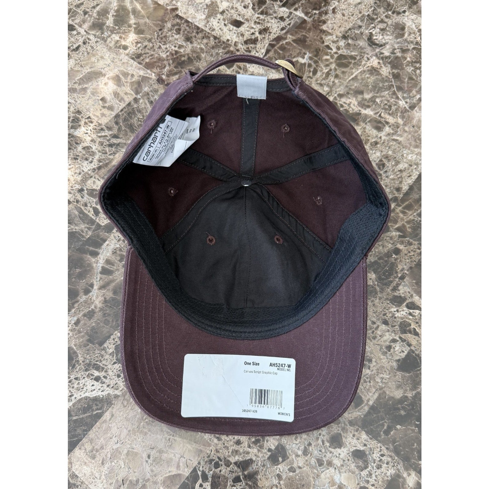 NWT Carhartt Adult Unisex Canvas Script Graphic Cap - Blackberry