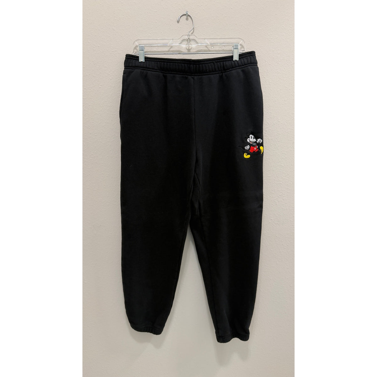 Disney Parks Mickey Mouse Embroidered Fleece Jogger Sweatpants Women’s Large