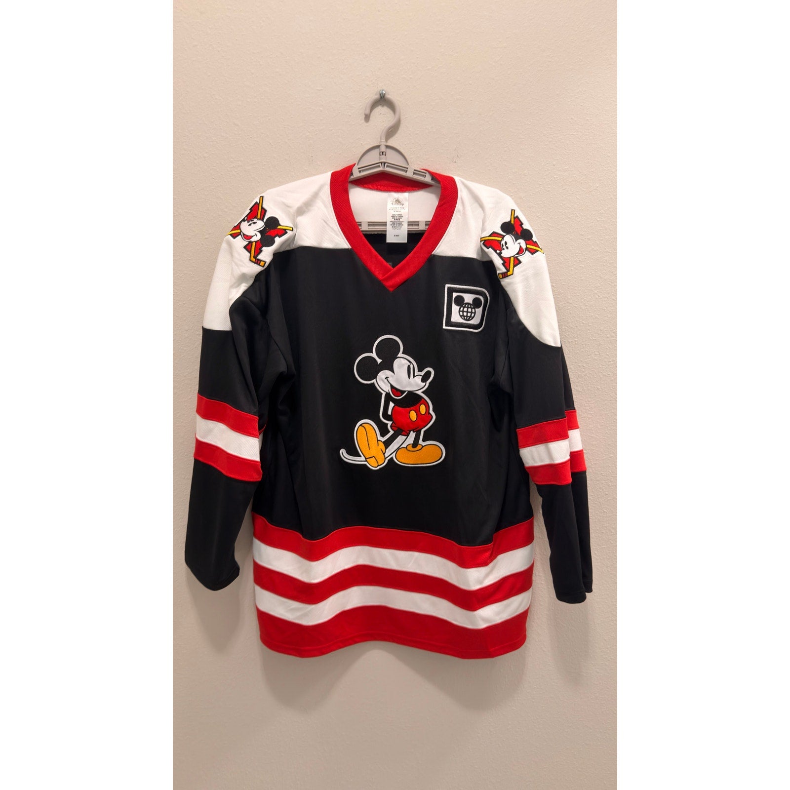 Disney Parks Walt Disney World Mickey Mouse Ice Hockey Jersey Adult Medium