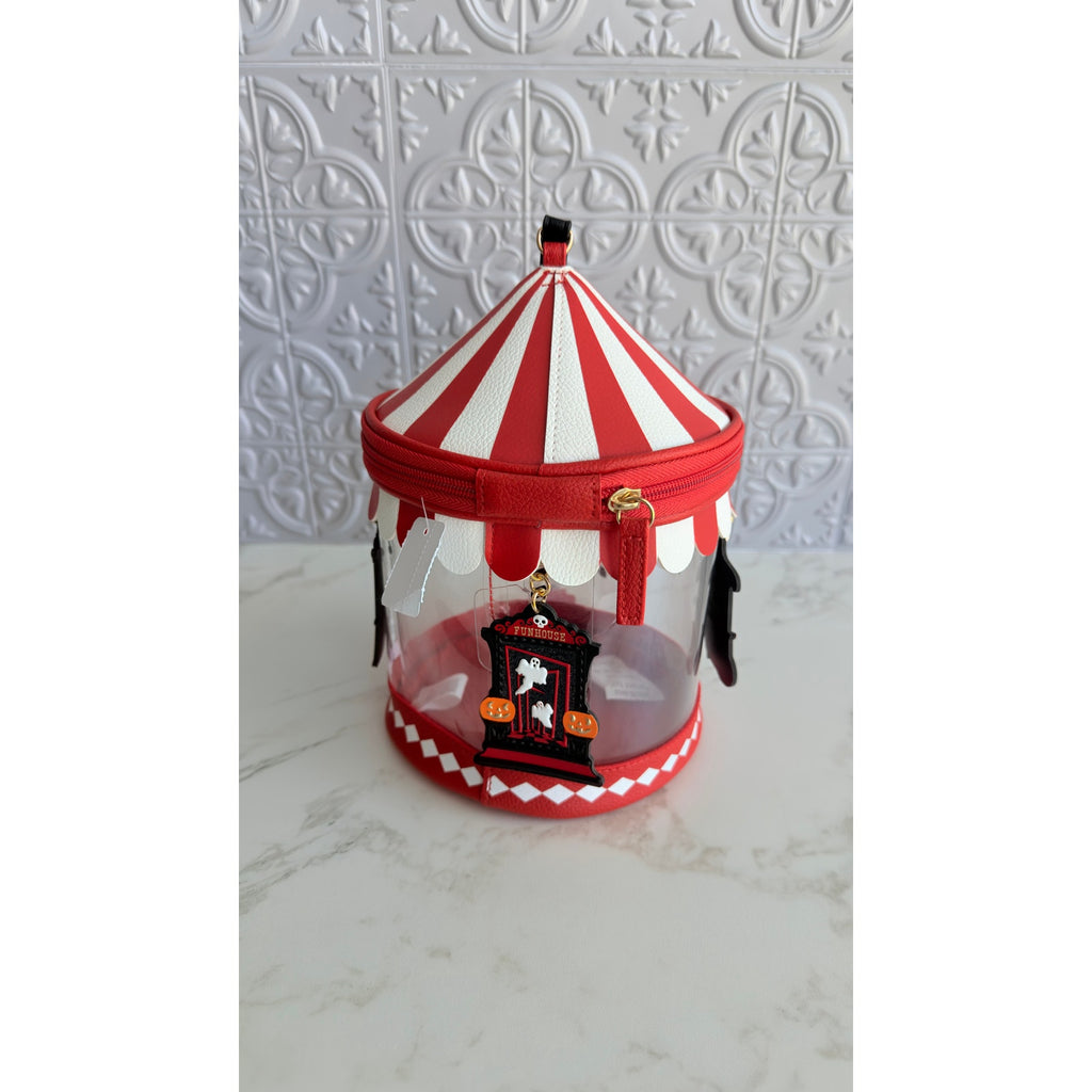 Bath & Body Works Halloween Spooky Carnival Carousel Cosmetic Bag Wristlet NWT