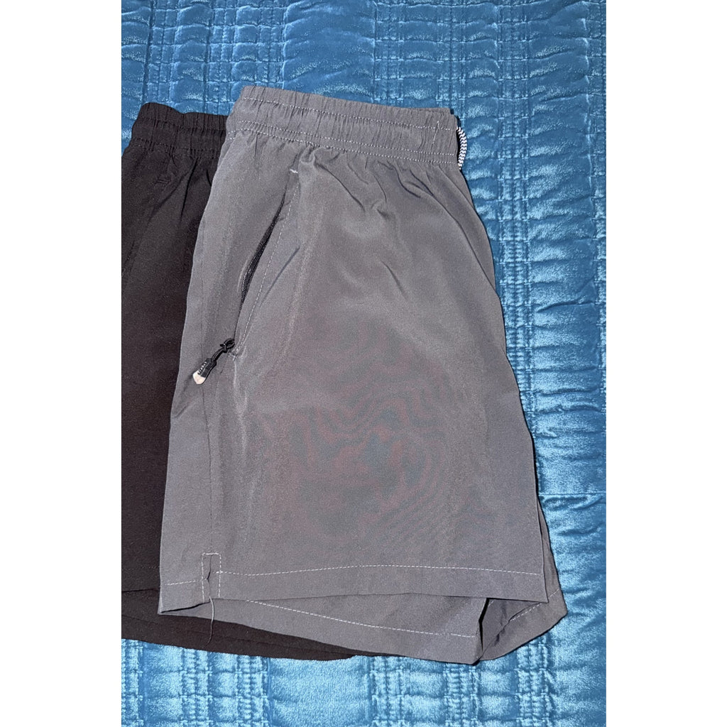 Men’s Breathable Drawstring Athletic Shorts XL 35-37 Waist Zipper Pockets 6 Pack